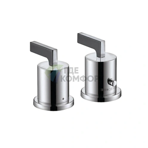 Термостатический смеситель для ванны AX Citterio, накладной монтаж, 2 выхода, хром (39482000) - фото 1