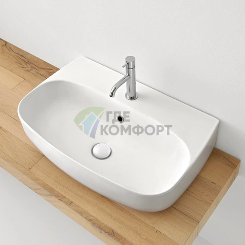 Подвесная раковина Kerasan Nolita 50x45 см, белая глянцевая (534001*1) - фото 2