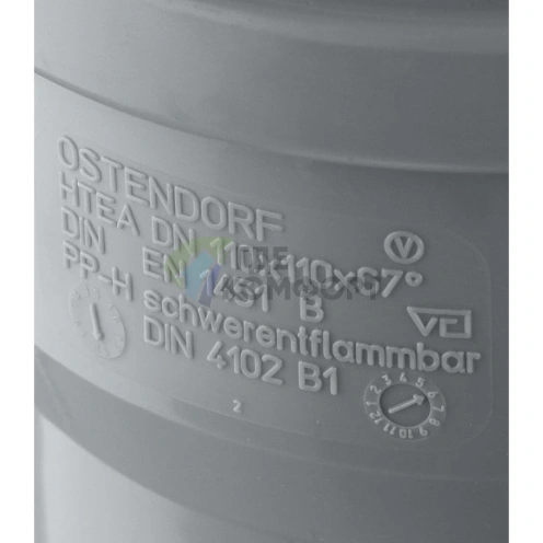 Тройник канализационный HTEA 110х110/67° Ostendorf - фото 3