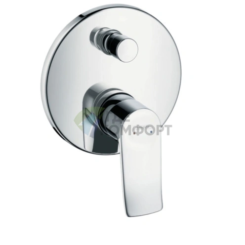 Смеситель для ванны Hansgrohe Metris со встроенным вакуумным переключателем в хромированном исполнении (31493000) - фото 1