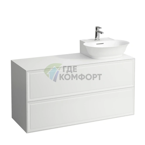 Подвесная тумба Laufen New Classic 118 см с 2 ящиками, белая глянцевая (4.0608.8.085.631.1) - фото 1