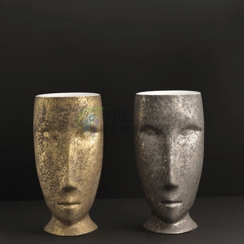 Раковина Kerasan Artwork MOLOCO свободностоящая с настенным сливом белый с античным золотом (474060) - фото 3