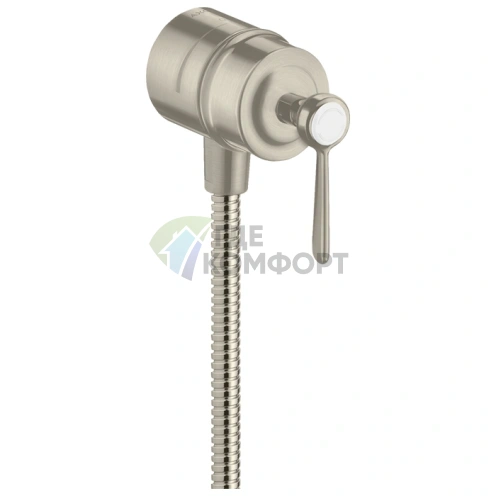 Смеситель для душа AX Montreux с клапаном и вентилем в шлифованном никеле (16883820) - фото 1