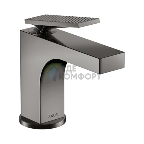 Смеситель для раковины AX Citterio 90, полированный черный хром (39001330) - фото 1