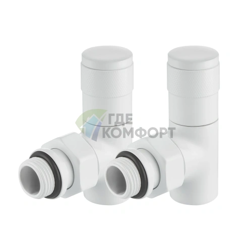 Набор дизайн-вентилей Royal Thermo PIANO 1/2 белый, RTE 56.0012, НС-1422581 - фото 3