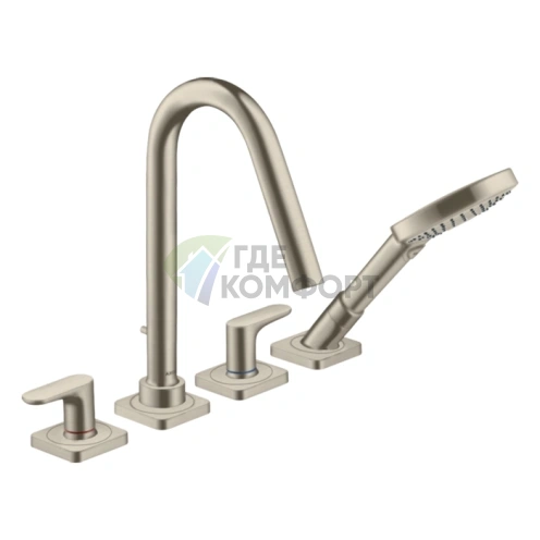 Смеситель для ванны AX Citterio M цвет шлифованный никель (34454820) - фото 1