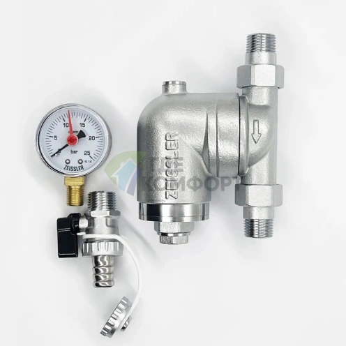 Фильтр Zeissler 100 мкм, с манометром, ZSf.303.0104N 1/2
