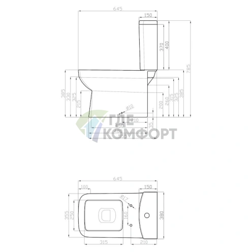 Унитаз-компакт Della Quattro Wood в элегантном золоте Versace - фото 2