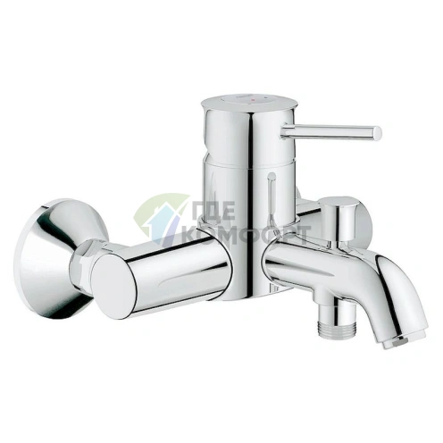 Смеситель Grohe BauClassic для ванны с душем: душем в комплекте - фото 1