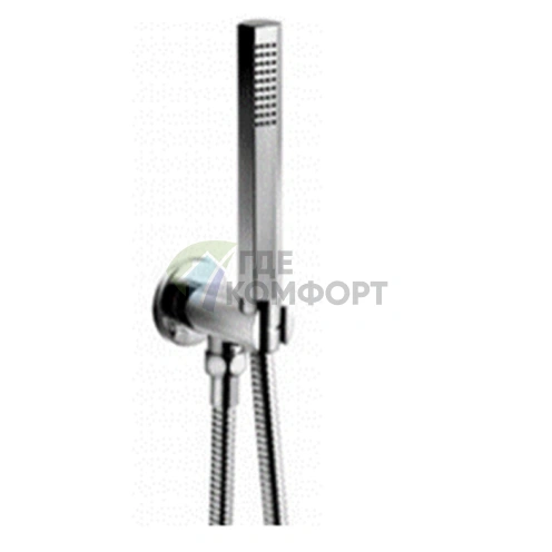 Душевой комплект Fantini Venezia: ручная лейка, шланг и держатель в цвете хром (29 02 5943) - фото 1