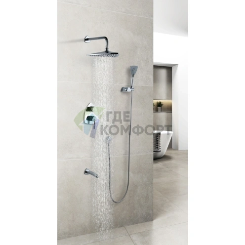 Встраиваемый душевой комплект Lemark Mars LM3522C для элегантного и функционального обустройства душа - фото 2