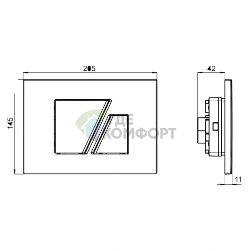 Кнопка смыва для бачка Sanit S707 16.707.01 белая - фото 3