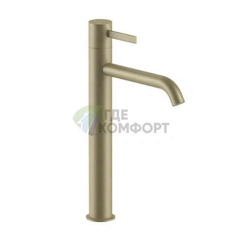 Смеситель для раковины Fantini AF/21 Matt British Gold PVD, 1 отверстие, без донного клапана (27 P6 A706WF) - фото 1