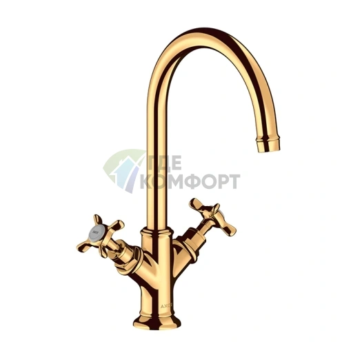 Элегантный смеситель AX Montreux для раковины в полированном золоте (16506990) - фото 1