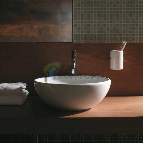 Накладная раковина GLOBO Lavabi 40 см белая без отверстия под смеситель - фото 1