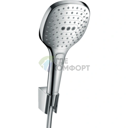 Душевая система Hansgrohe Raindance Select E 120: 3 режима, держатель, шланг 1.6 м, хром (26720000) - фото 1