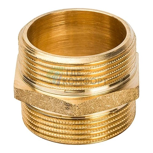 Ниппель STOUT НН 1 1/2 наружная резьба латунный - фото 1