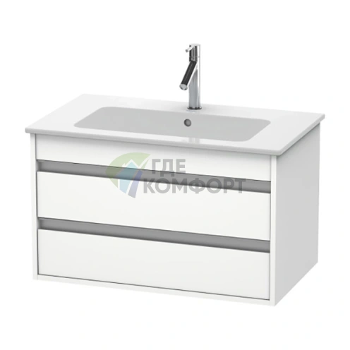 Тумба для раковины Duravit Ketho ME by Starck, 2 выдвижных ящика, 48x80x47.5 см, белый матовый (KT642901818) - фото 1