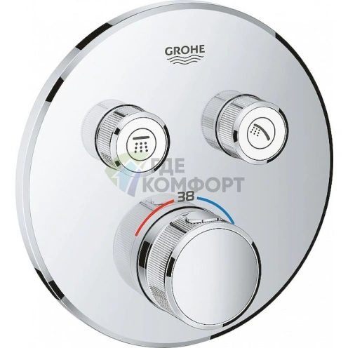 Термостат Grohe SmartControl для ванны и душа с поддержанием точной температуры - фото 1
