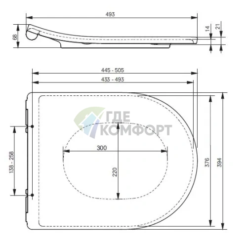 Крышка-сиденье для унитаза TOTO TC514F с микролифтом - фото 2
