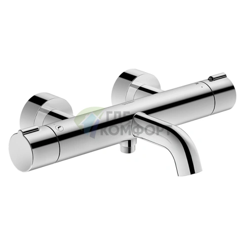 Термостатический смеситель для ванны Duravit C.1 настенный с запорным переключателем, хром (C15220000010) - фото 1