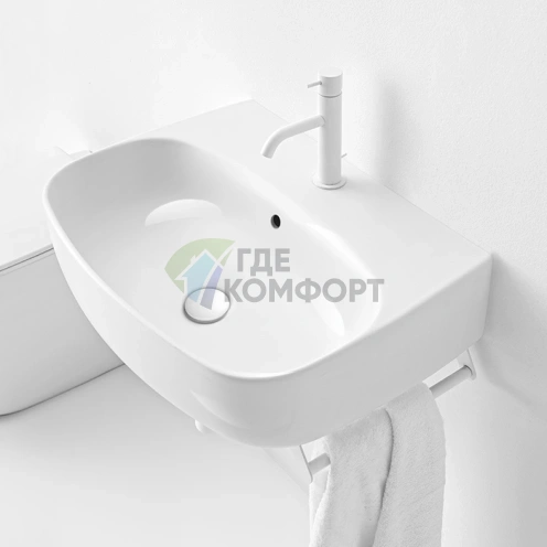 Подвесная раковина Kerasan Nolita 60x45 см, белая глянцевая (534101*1) - фото 1