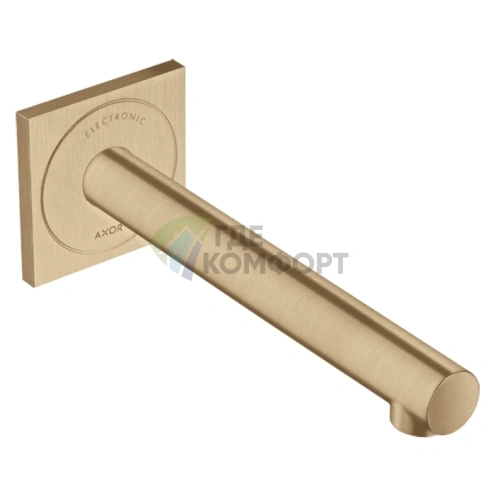 Электрический смеситель для раковины AX Uno настенный в элегантном цвете шлифованная бронза (45111140) - фото 1