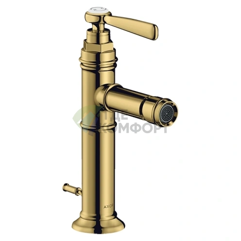 Смеситель для биде AX Montreux однорычажный с донным клапаном в полированном золоте (16526990) - фото 1