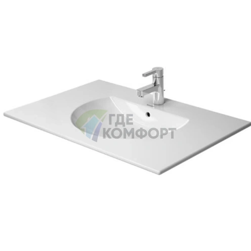 Раковина Duravit Darling New для мебели с переливом, 1 отверстие под смеситель, 830x545 мм, белый (499830000) - фото 3