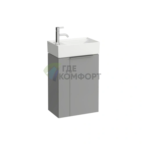 Тумба под раковину Laufen Kartell 815335 с сифоном, 445x275x615 мм, серая матовая (4.0751.1.033.634.1) - фото 1