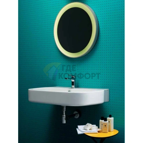 Подвесная раковина AZZURRA GLAZE 75 см с одним отверстием, белая - фото 2