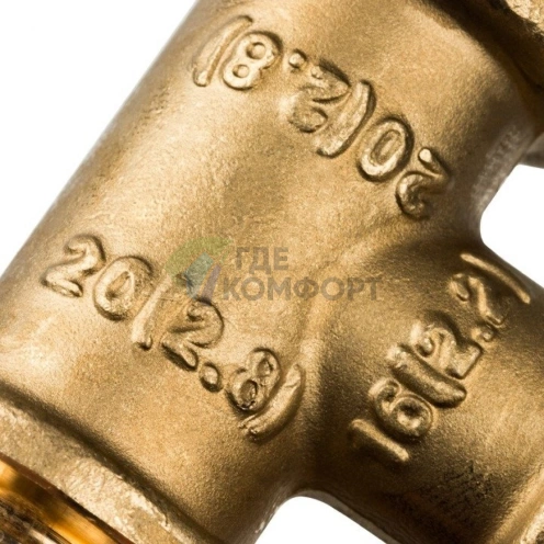 Stout Тройник переходной 20x16x20 для труб из сшитого полиэтилена аксиальный - фото 14