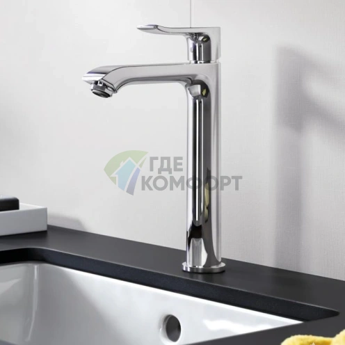 Смеситель для раковины Hansgrohe Metris, однорычажный, хром (31185000) - фото 1