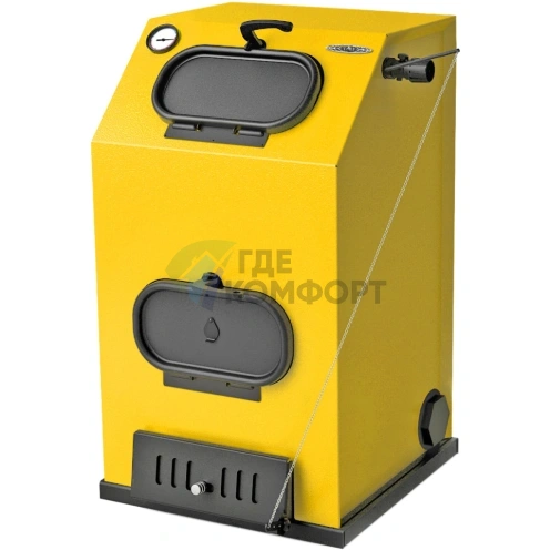 Твердотопливный напольный одноконтурный котел Термофор Прагматик Автоматик 30кВт АРТ под ТЭН - фото 1