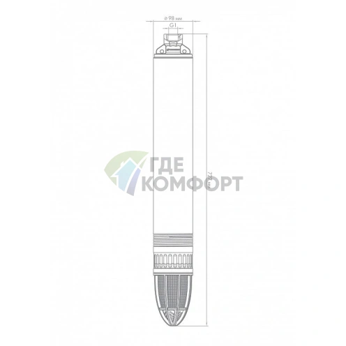 Скважинный насос Джилекс ВОДОМЕТ 55/50 БК, без кабеля (Dzhileks) - фото 2