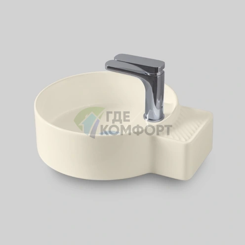 Накладная раковина Artceram Cartesio 44x36 см без отверстия, цвет шампань (CAL004 02 99) - фото 1