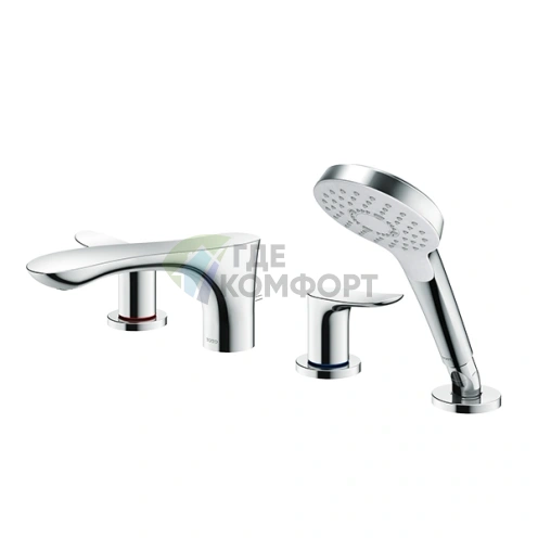 Смеситель для ванны TOTO NC с ручным душем Comfort Wave (TBG01202R) - фото 1
