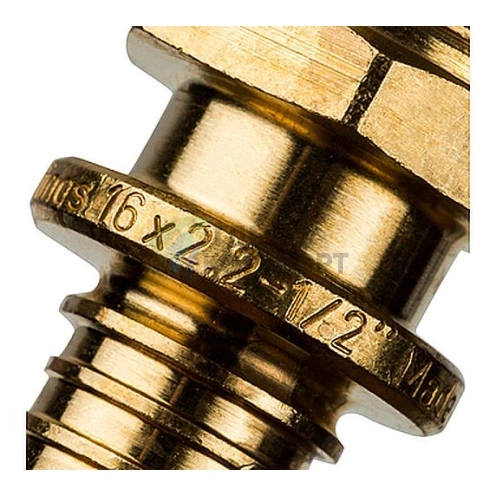 Переходник для труб из сшитого полиэтилена STOUT с наружной резьбой НР 16 x R 1/2 аксиальный - фото 6