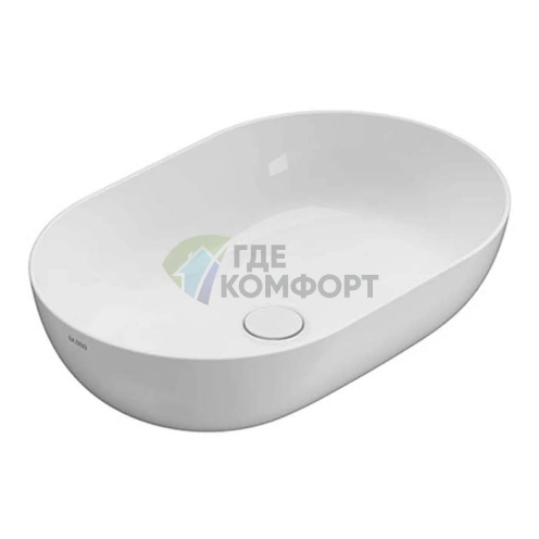 Белая матовая раковина-чаша GLOBO T-Edge 60x41 см без отверстия (B6O60.BO) - фото 1