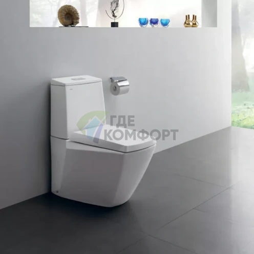 Унитаз-компакт TOTO Jewelhex CW680PB с бачком и сиденьем - фото 2