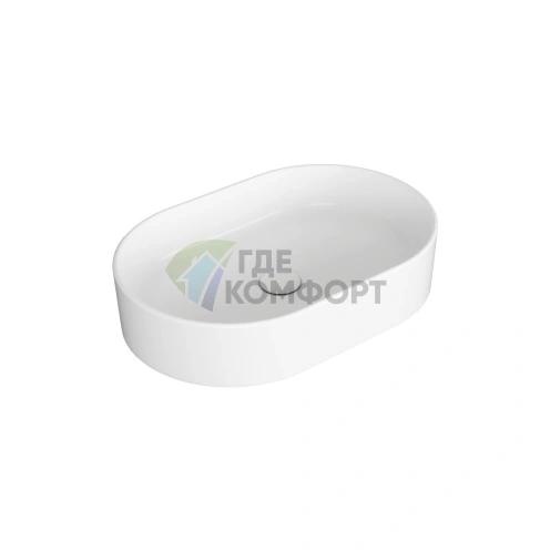 Раковина накладная SIMAS Folio овальная 60x40 см без отверстия - фото 1