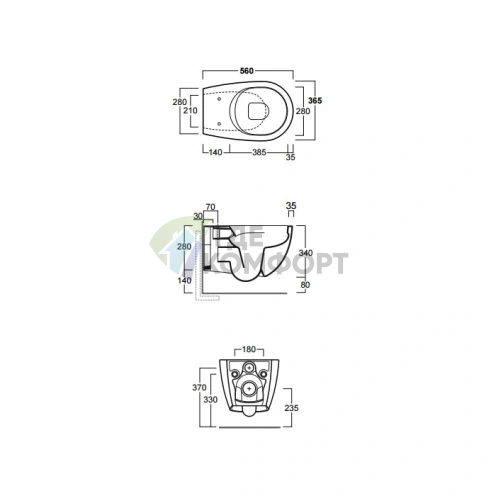 Надежное крепление для подвесного унитаза и биде SIMAS (F85) - фото 2