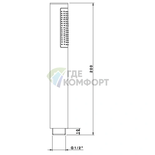 Ручной душ Nicolazzi с металлической ручкой в хромированном исполнении (C7135CR) - фото 2