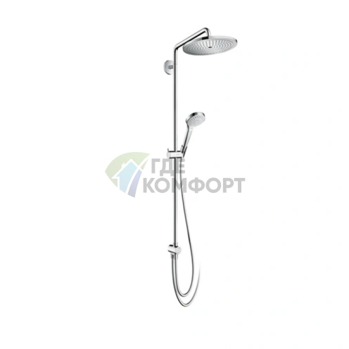 Душевая система HG Croma Select: верхний душ 280 мм, ручной душ и ползунок в комплекте (хром) (26793000) - фото 1