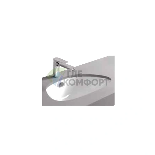 Раковина Artceram PLETTRO SOTTOPIANO встраиваемая под столешницу 61Х38 см без отв под смесительитель со слив переливом цвет белый - фото 1