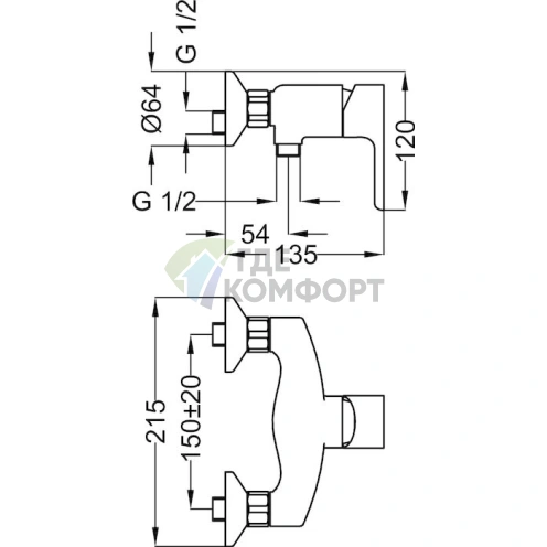 Смеситель для душа Cezares Dolce DOLCE-DM-01-Cr хром - фото 2