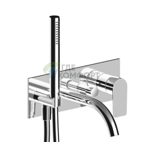 Встраиваемый смеситель для ванны Fantini MYO, хром (61 02 V621B) - фото 1