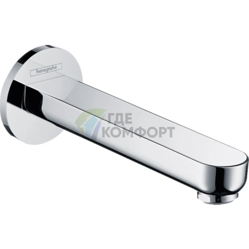 Излив настенный для ванной Hansgrohe Metris S, 161 мм, хром (14420000) - фото 1