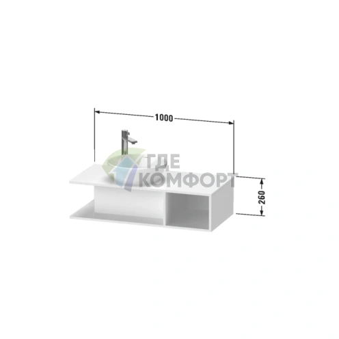 Стильная подвесная тумба Duravit D-Neo: элегантность Black Oak и компактность (DE491901616) - фото 2