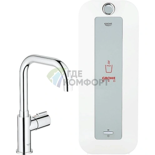 Смеситель Grohe Red Mono с термостатом: умный контроль температуры воды - фото 1